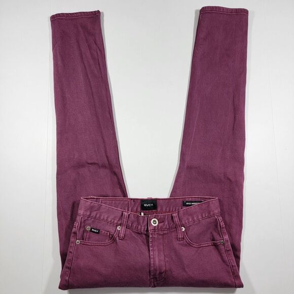 RVCA Denim‎ Jeans ROCKERS Purple Size 28x29 - Picture 1 of 11